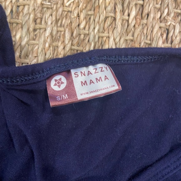 Smart Mama Breast Feeding Soft Black and Navy V Neck Shirts - Picture 2 of 6